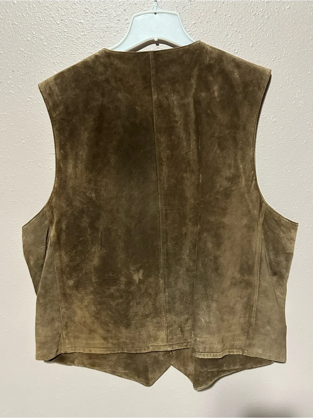 The Territory Ahead Vest Tan Brown Button Quilted Western Leather suede VTG -XXL